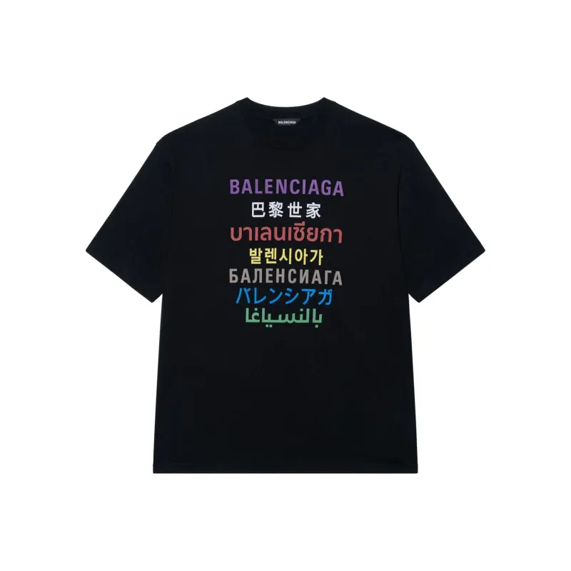 Balenciaga Languages Medium Fit T shirt-0