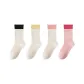 [4 Pack/Light Sports Outfit]White Black+White Yellow+White Pink+Pink