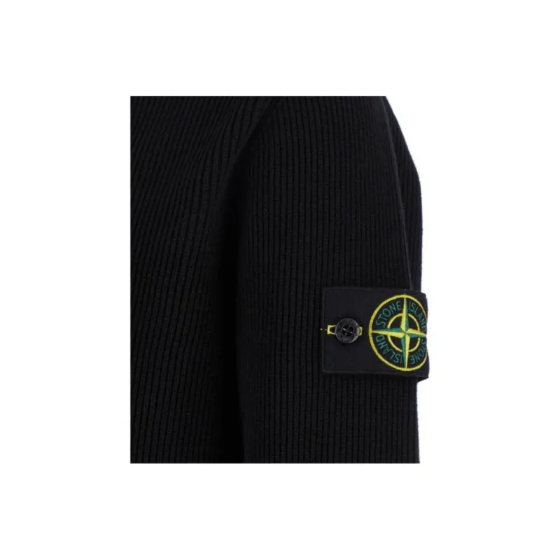 STONE ISLAND Logo Patch Zip Up Cardigan-2