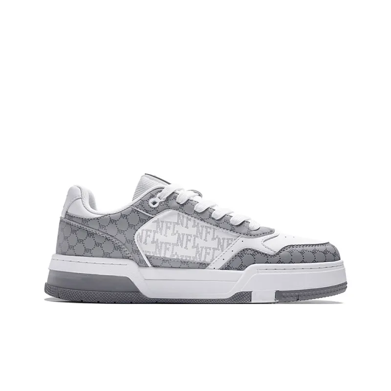 NFL TR Leather Low Top Skateboard Shoes Unisex Gray-1