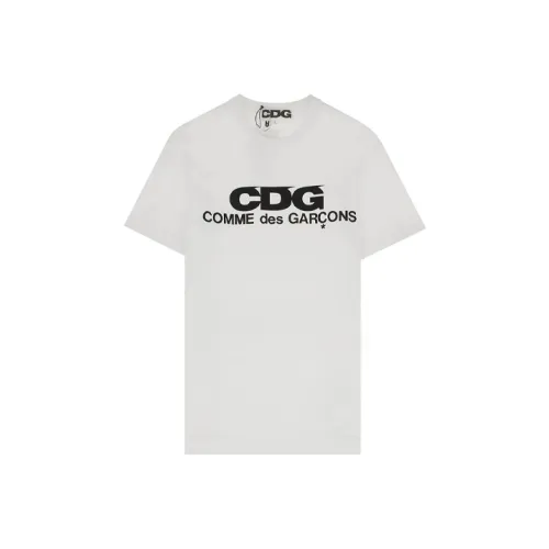 Cdg 로고 티셔츠 화이트