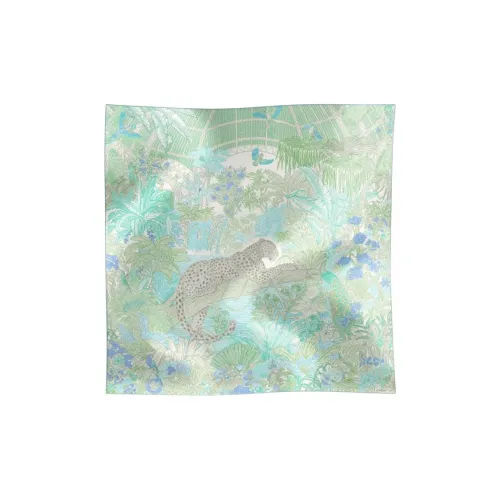 CARTIER Silk Scarves Unisex Green