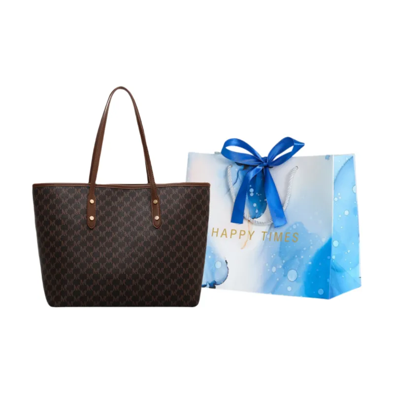 ROUNDOT PU Shoulder Bag Tote Regular Women's Ecru/Coffee/Black-7