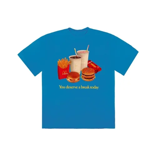 Mcdonald's X Travis Scott T-Shirts Unisex Blue