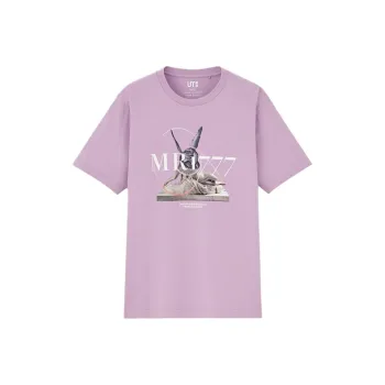 UNIQLO LUFUGONGBOWUGUAN Straight T-Shirt Unisex Purple