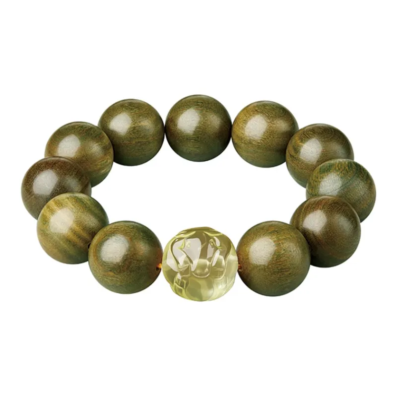 Moonstone Edge Green Sandalwood Bracelets Men's-11