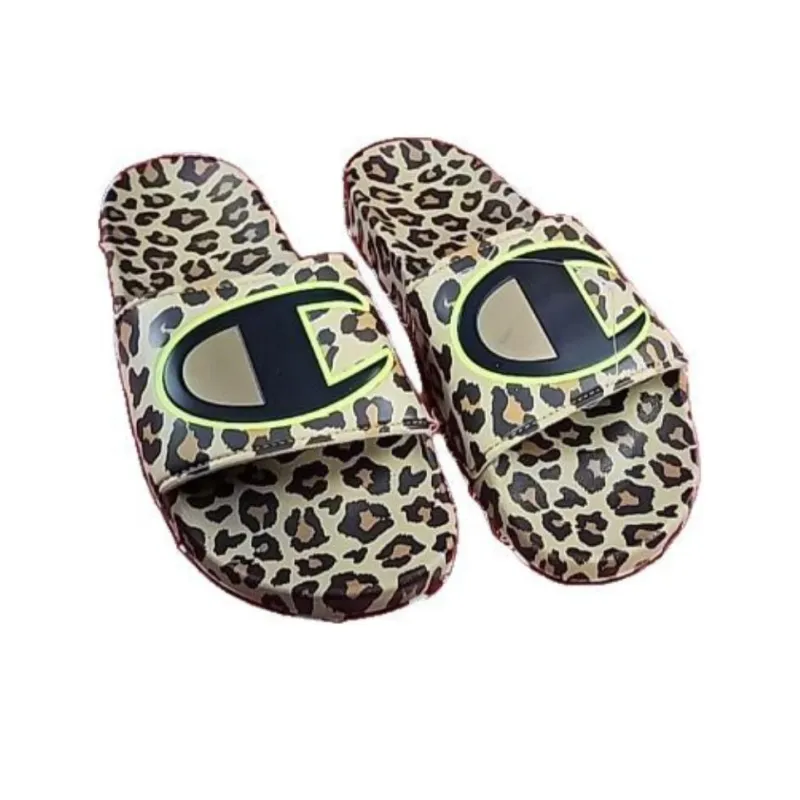 Champion Slide Slippers Women's Yellow Green-1