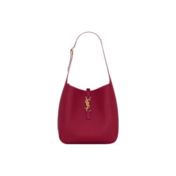 SAINT LAURENT LE5A7 Calfskin Shoulder Bag Small Size Women's Rose Red