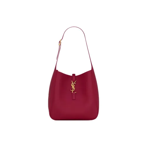 SAINT LAURENT LE5A7 Calfskin Shoulder Bag Small Size Women's Rose Red