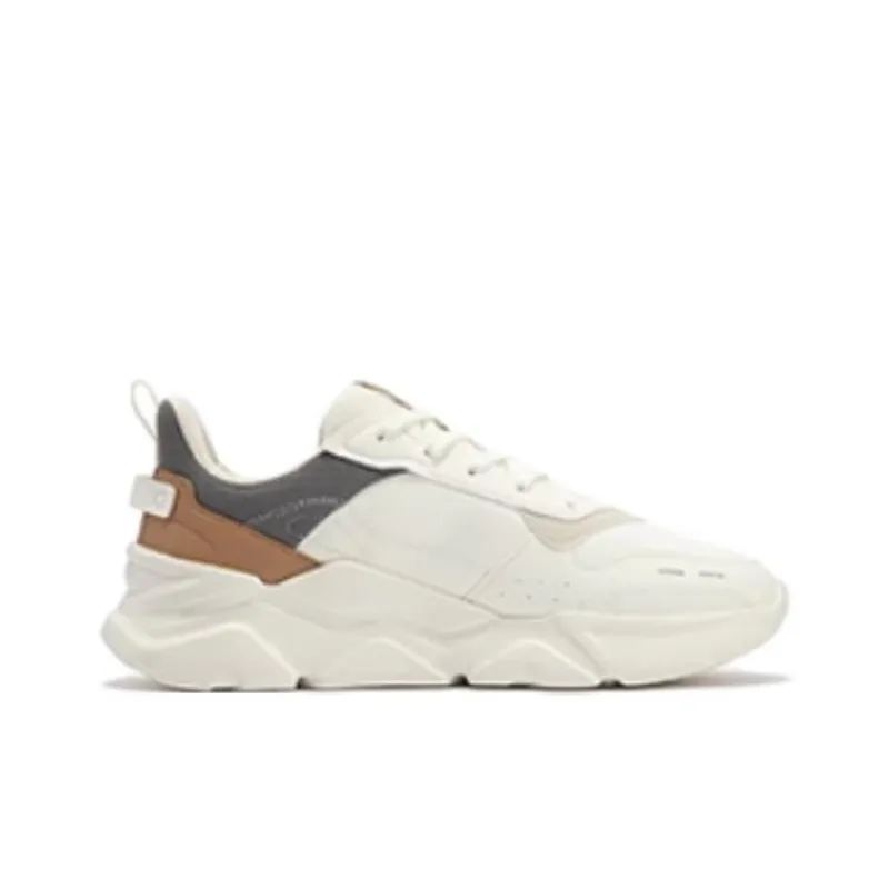 361° Anti Slip Wear Resistant Low Top Casual Shoes Men's White Gray Brown-1