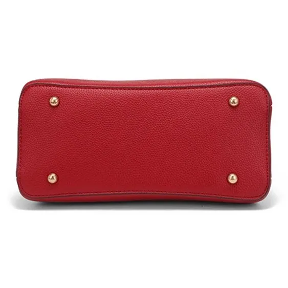 CLEVER& KETCH PU Tote, Shoulder Bag, Crossbody Bag, Handbag Regular Women's Red-6