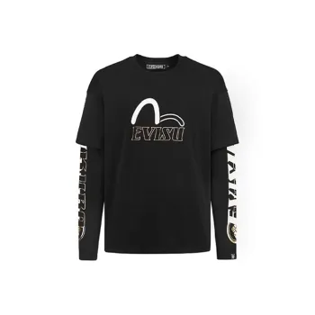 EVISU Long Sleeved T Shirt Men's Black