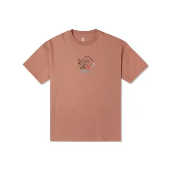 Converse Pushing Along T Shirt Men's Cameo Brown