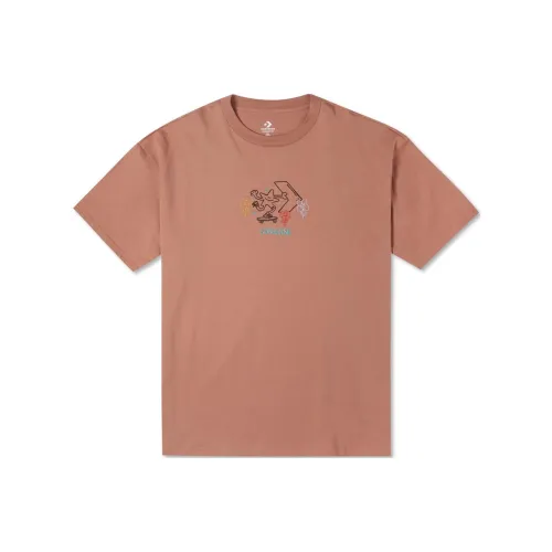 Converse Pushing Along T Shirt Men's Cameo Brown