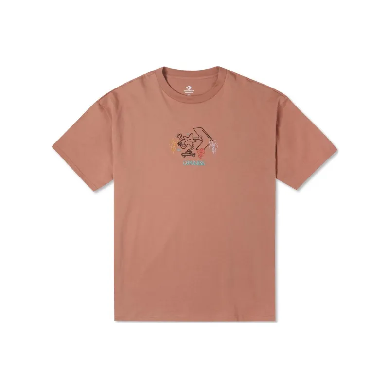 Converse Pushing Along T Shirt Men's Cameo Brown-0