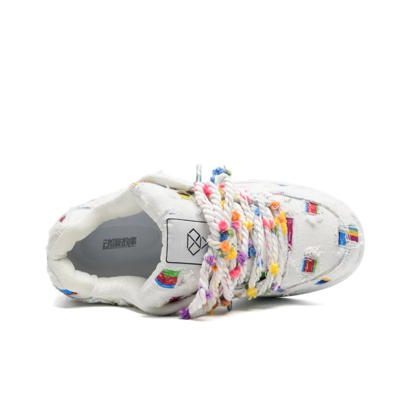 Anime Story Slip Resistant, Abrasion Resistant, Lightweight, Breathable Low Top Skateboard Shoes Unisex-111