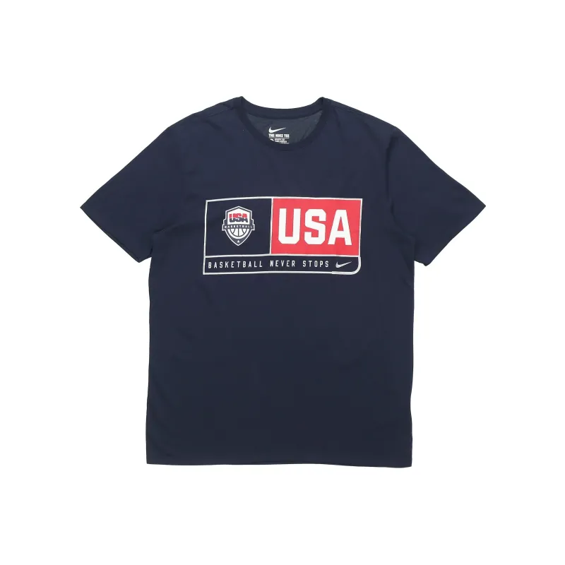 Nike T Shirts Men Dark Blue-0