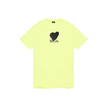 WE11DONE T Shirts Unisex Neon Yellow