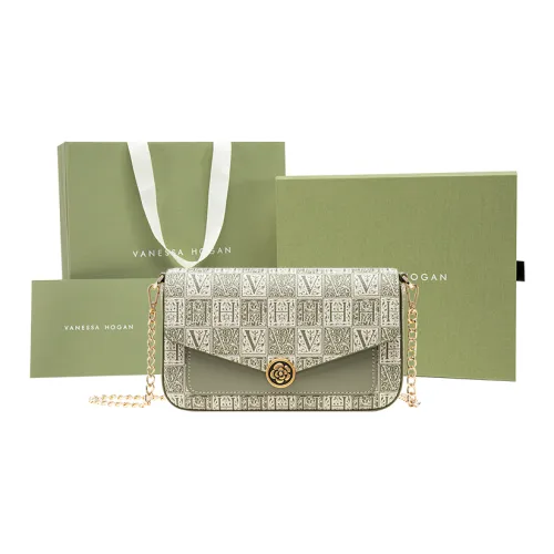 VANESSA HOGAN Cow Leather Chain Bag Shoulder Bag Crossbody Bag Small Size Women's Green