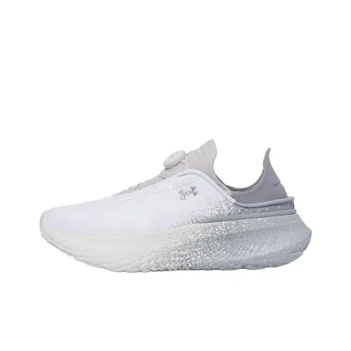 Under Armour Durable Breathable Low Top Running Shoes Men's White Gray