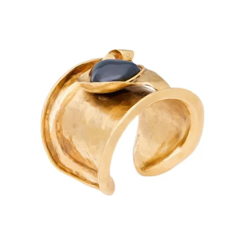 SAINT LAURENT Resin Bangles Unisex Gold