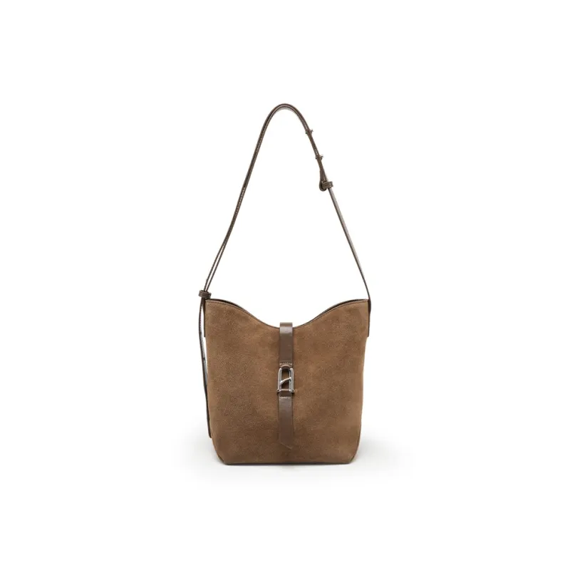 LA FESTIN Cow Leather Bucket Bags Shoulder Bags Medium Size Women's Multicolor-5