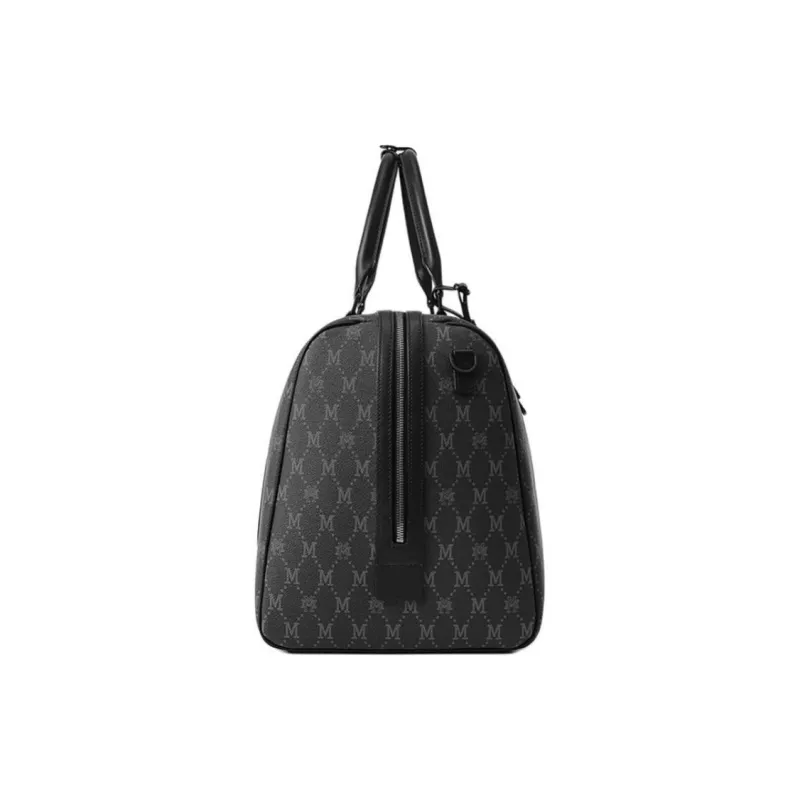 FION Mountain And Sea Journey Series Artificial Leather Handbag Large Size Men's Black-2