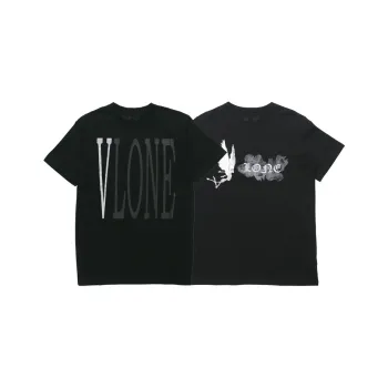 VLONE Big Logo Series T Shirt Unisex 2 Pack Black