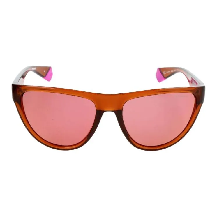 Polaroid Polycarbonate Cat Eye Sunglasses Women's Red-2