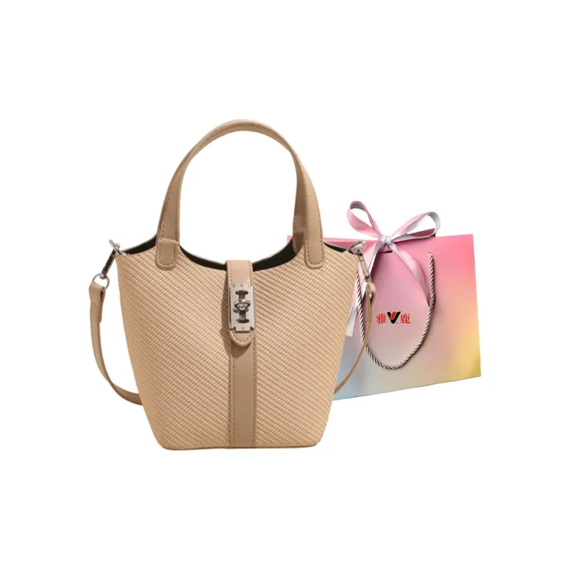 Yalu PU Bucket Bag, Shoulder Bag, Crossbody Bag, Handbag Regular Women's Black/Brown/Khaki/White-14