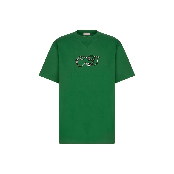 Kenny Zhang X DIOR Quarterly New Products T-Shirts Men Green-0