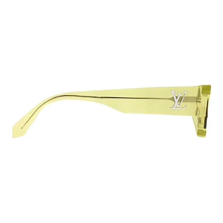 LOUIS VUITTON Acetate Metal Square Sunglasses Men's Green-2