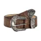 Coffee Vintage Brogues (Silver-Tone Buckle)