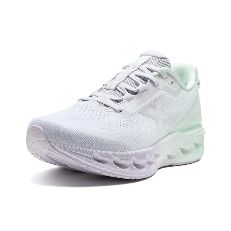 XTEP Cushioning Spin 12 Slip Resistant Coverage Low Top Casual Running Shoes Women's White Green-1