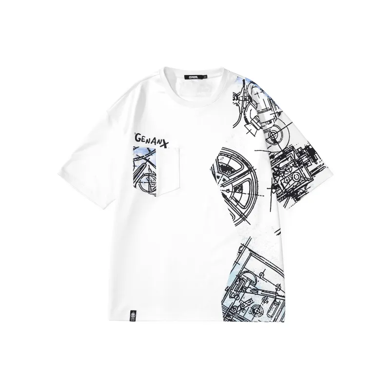 GENANX T Shirts Unisex White-0