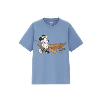Disney X UNIQLO Disney Co-brand T-Shirts Unisex Sky Blue