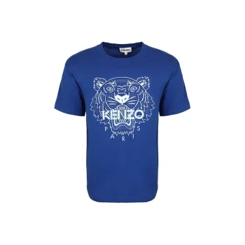 KENZO SS21 Classic Tiger Print Tee Royal Blue