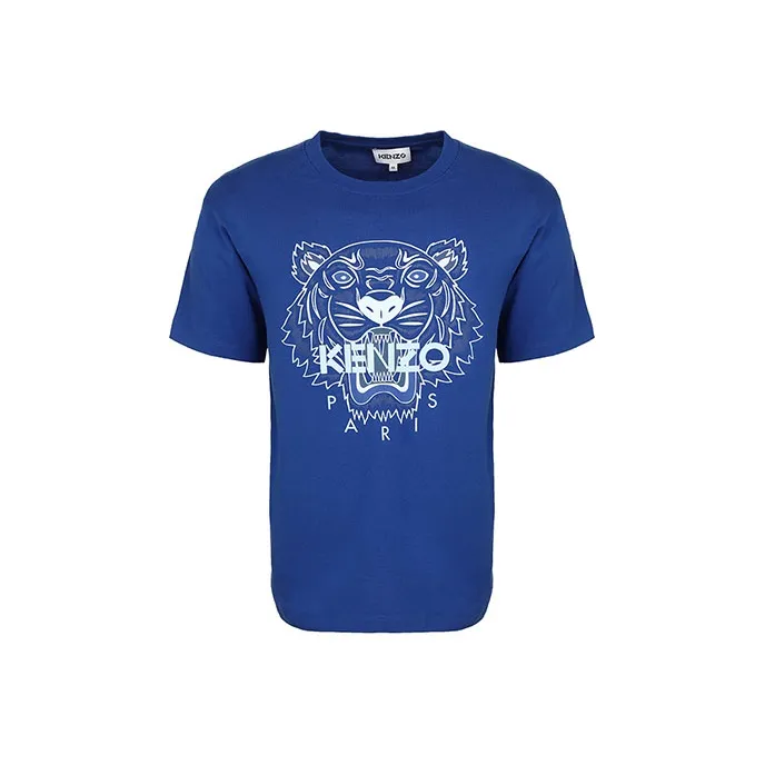 KENZO SS21 Classic Tiger Print Tee Royal Blue-0