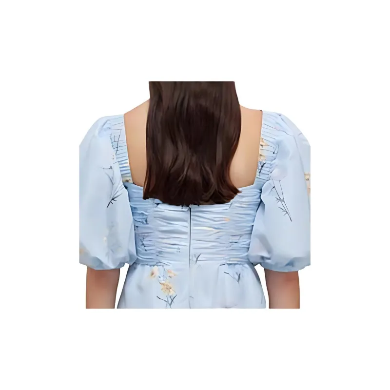 Self portrait SS22 Short Sleeved Dresses Women's Blue-4