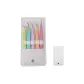 Multicolor 5-Piece Set White Leather Case