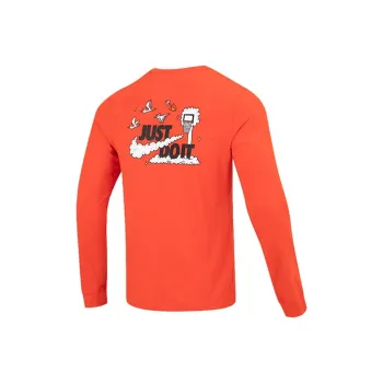 Nike T Shirts Men Orange Red