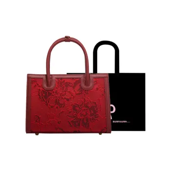 HACIN PU One Shoulder Handbags Regular Women's Jacquard Red