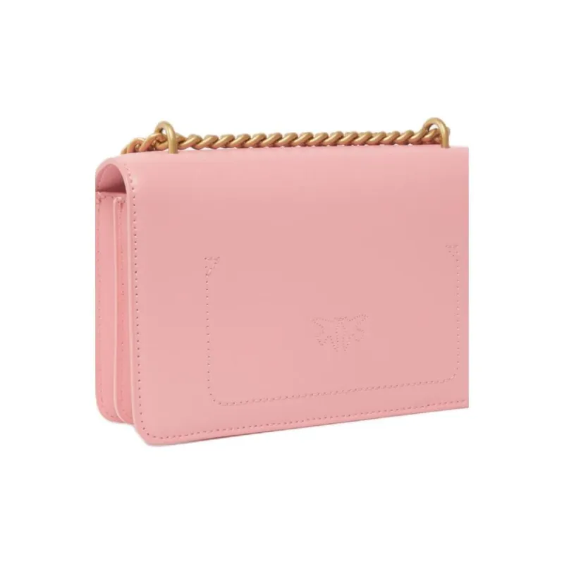 PINKO Love Bag Polyamide Crossbody Bag, Shoulder Bag Mini Women's Pink-4