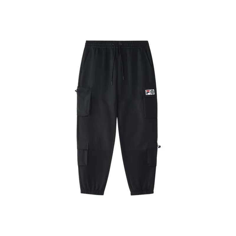 FILA FUSION x ROUND TWO Knitted Sports Pants Men's Black-0