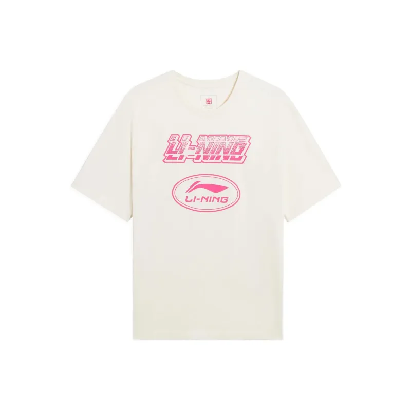LiNing Knight T Shirts Unisex Ecru-0