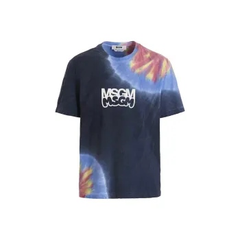 MSGM Tie Dyed Crewneck T Shirt