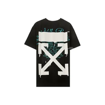 OFF WHITE Dripping Arrows Short Sleeve Over T Shirt 'Black'