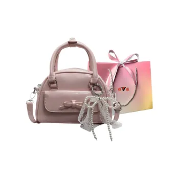 Yalu PU Boston Bag Shoulder Bag Crossbody Bag Handbags Regular Women's Black/Blue/Burgundy/Ecru/Pink