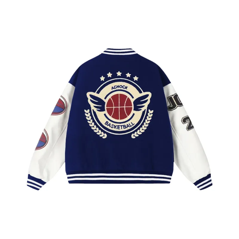 UNthemed Baseball Jacket Unisex Navy Blue-1