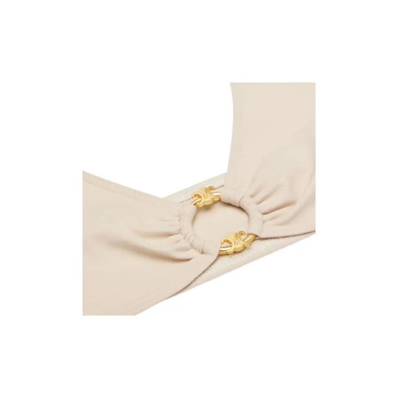 CELINE Triomphe Triangle Top In Matte Jersey-4